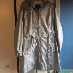 Eddie Bauer silver trench/rain coat XXL TALL NWOT